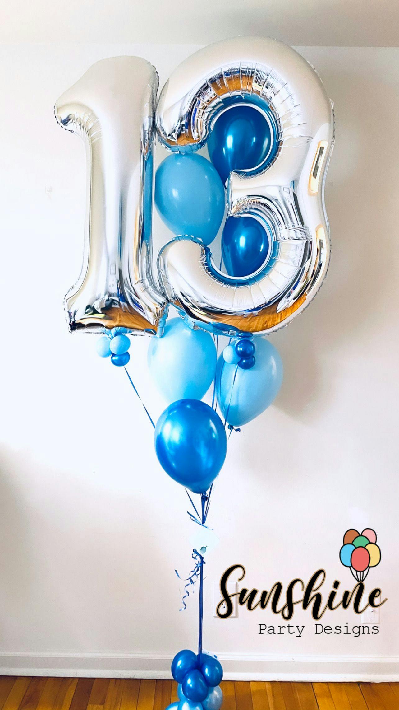  -  6 latex helium filled balloon  - The number of your choice