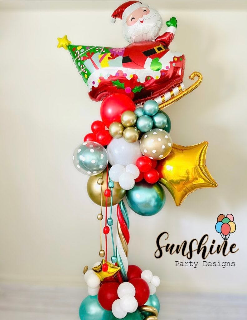 Ho Ho Ho...! Santa Balloon Column